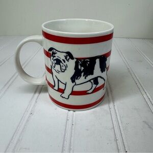 Boden dog mug with red stripes